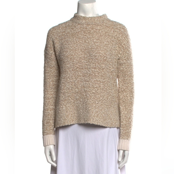 Rag & Bone tan white MERINO wool over-size sweater xxs cy - Picture 9 of 11